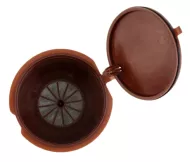 Sada 5 opakovatelně použitelných kapslí pro přípravu kávy a čaje Dolce Gusto - hnědé