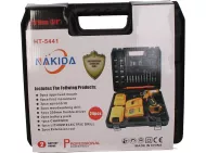 Aku vrtačka NAKIDA HT-5441 v kufříku - 2x baterie 21 V + sada příslušenství