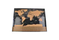 Stírací mapa světa světa s vlajkami a doplňky + dárkový tubus - 82 x 59 cm - Malatec