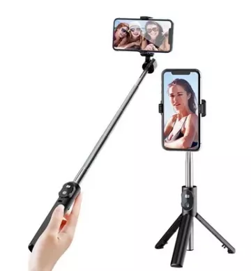 Teleskopická bezdrátová selfie tyč se stativem P2 - 2 v 1